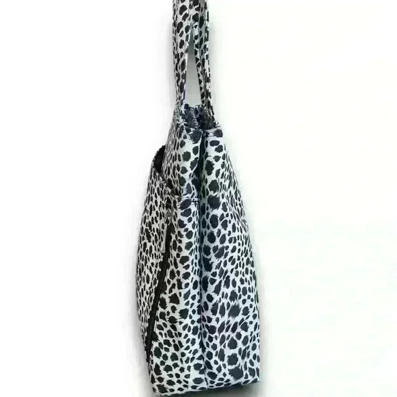 Cheetah‎ Y2K Shoulder Bag Nylon Animal Print Tote Organizer Zipper Multi Pockets - Picture 9 of 11
